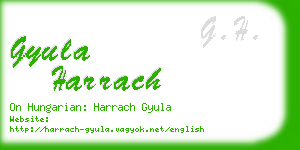 gyula harrach business card